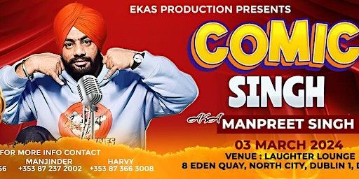 MANPREET SINGH - THE COMIC SINGH LIVE IN DUBLIN | Laughter Lounge