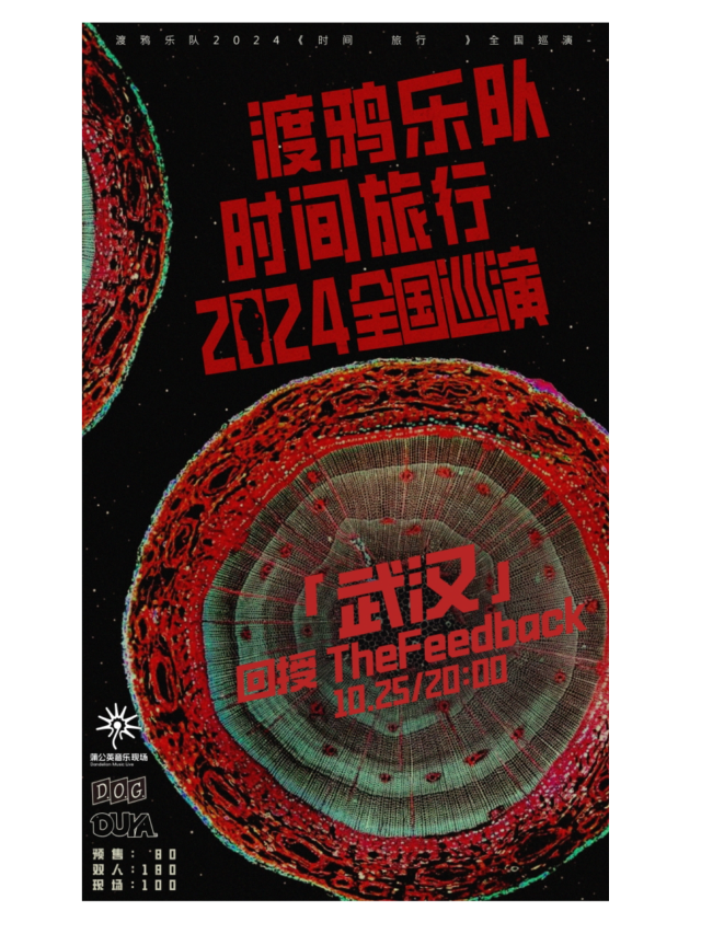 渡鴉樂隊《時間旅行》2024全國巡演—武漢站｜演唱會 | 回授TheFeedback