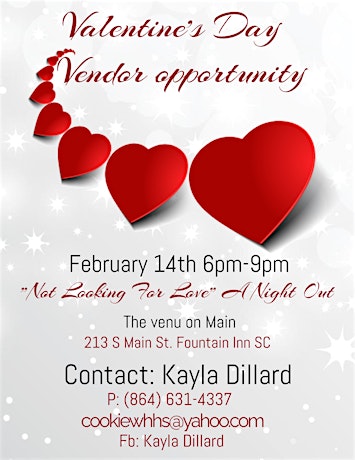 Not Looking For Love Vendor table | 213 S Main St