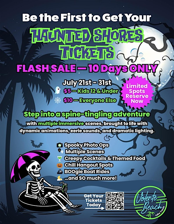 Haunted Shores - ANY DAY PASS SALE @ Volente Beach on Lake Travis! | Volente Beach Resort & Waterpark