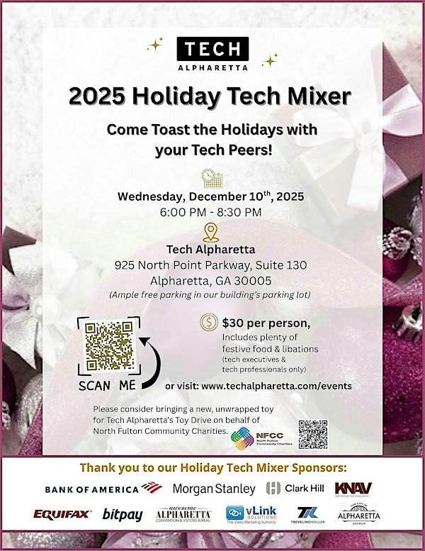 2025 Holiday Tech Mixer | 925 North Point Pkwy suite 130