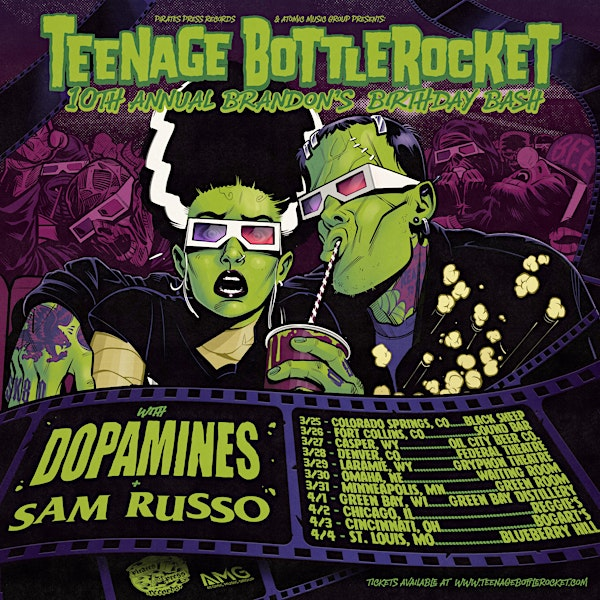 TEENAGE BOTTLEROCKET, The Dopamines, Sam Russo with Goners UK | Oil City Beer Company