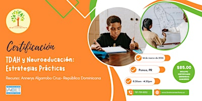 Certificación:  TDAH y Neuroeducación: Estrategias Prácticas | Brain Connections Corp.