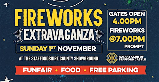 Staffordshire Fireworks Extravaganza 2026 | Staffordshire County Showground