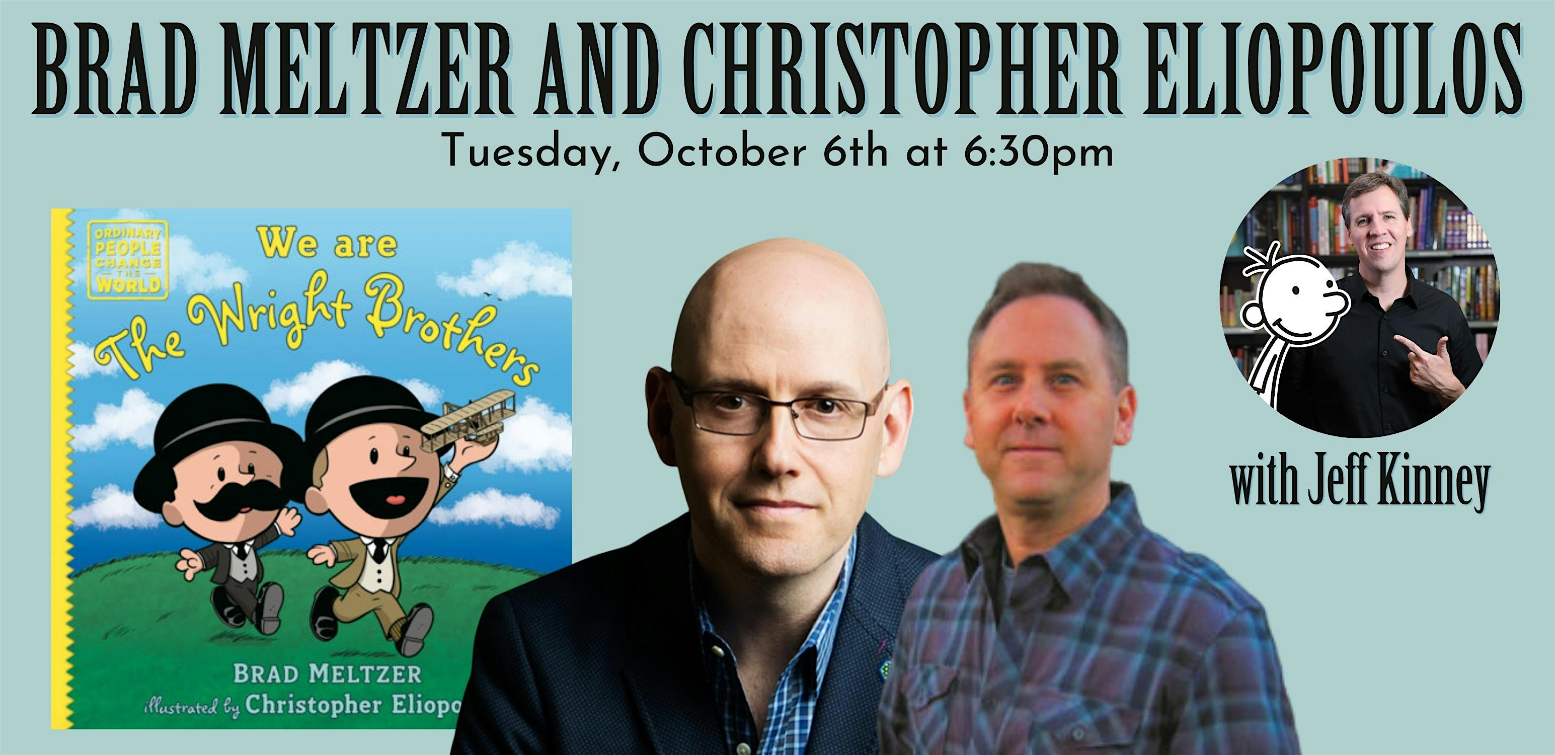 Brad Meltzer and Christopher Eliopoulos with Jeff Kinney | An Unlikely Story