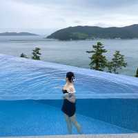 지심도가 한눈에 보이는 인피니티풀💙
