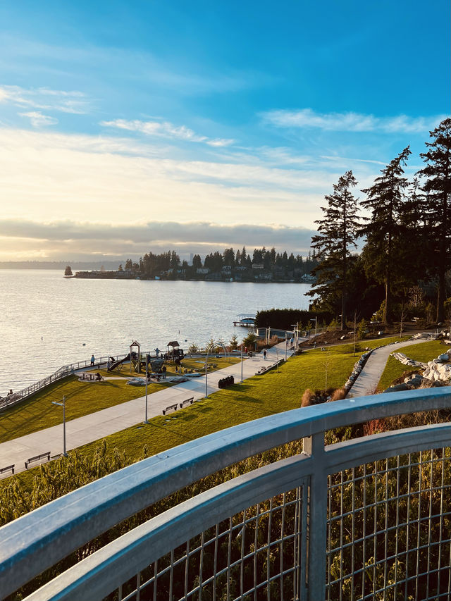 Seattle, Washington Lake Sunset - Bellevue Section