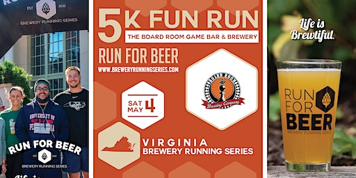 5k Beer Run x Board Room VA| 2024 Virginia Brewery Running Series | The Board Room VA