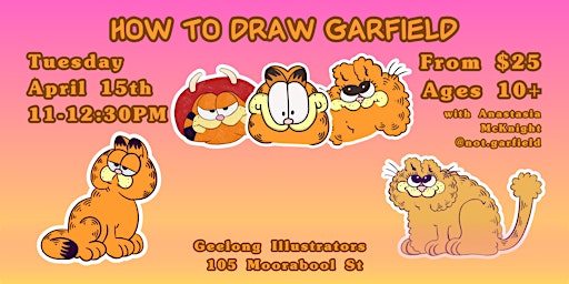 วันที่และแผนการเดินทางไป How to draw Garfield | Geelong Illustrators ...