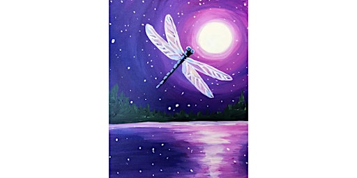 Acrylic Painting - "Dragonfly in Moonlight" | Crescent Fort Rouge United Church