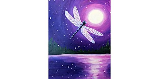 Acrylic Painting - "Dragonfly in Moonlight" | Crescent Fort Rouge United Church