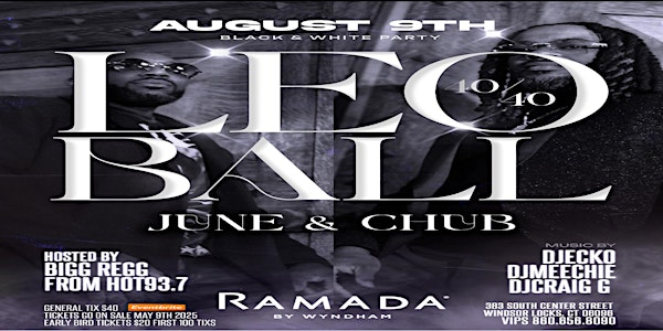 40/40 LEO’S BALL | Ramada by Wyndham Hartford North / Bradley Airport