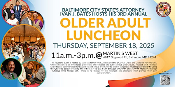 BCSAO's 3rd Annual Older Adult Luncheon | Martin's West