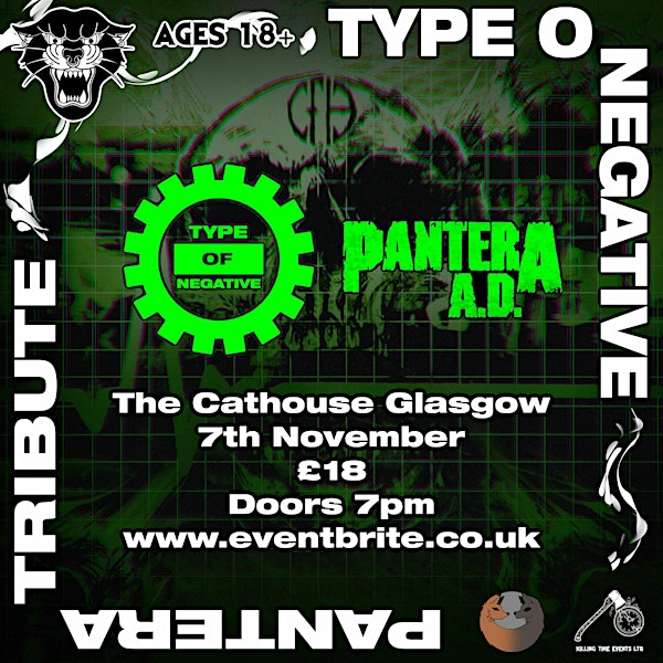 Type of Negative & Pantera AD, Glasgow Cathouse | Cathouse Rock Club
