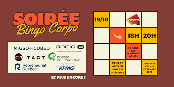 Bingo Corpo | Pavillon Palasis-Prince (PAP) - Université Laval