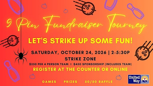 9 Pin Fundraiser Tourney for Williston Basin United Way 2026 | Strike Zone