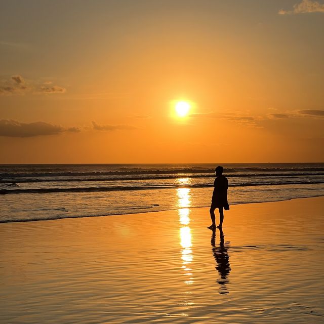 Most beautiful sunset at Seminyak Beach