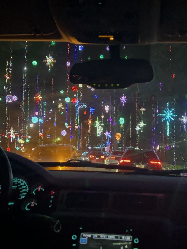 Driving thru Christmas lights - Jax