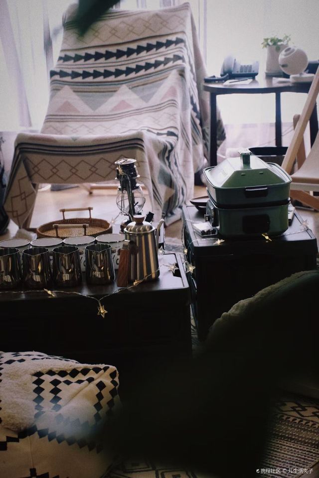 1-year-old baby can also stay in the camping-themed room, understood by moms and babies.