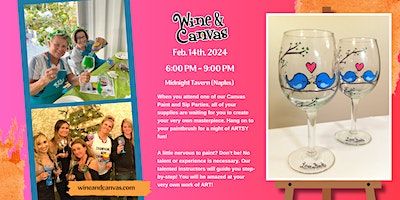Valentine’s Painting Party Naples – Valentines Glasses | Midnight Tavern Naples