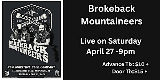 Brokeback Mountaineers live at New Maritime | New Maritime Beer Company