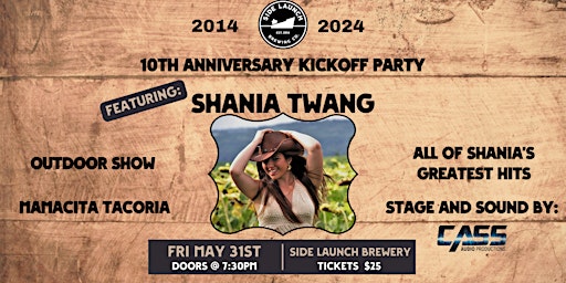 Shania Twang: A Tribute to Shania Twain! | Side Launch Brewing Company Inc.