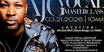 AJG Vocal Masterclass | 356 East Blvd