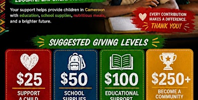 Fundraising in Favor needy children in Cameroon | 29350 Lahser Rd