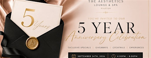 Cheers to the 5th!  Celebrating 5 years of The Aesthetics Lounge and Spa | The Aesthetics Lounge & Spa - Raleigh