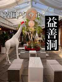 韓国/ソウル【益善洞】キリンやライオンのオブジェがある🦒🦁広々としたカフェ