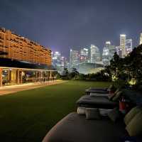 Dazzling night by the pool