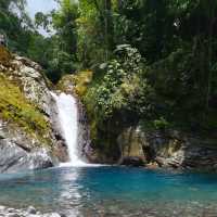 Enjoy the blue volcanic waterfalls 