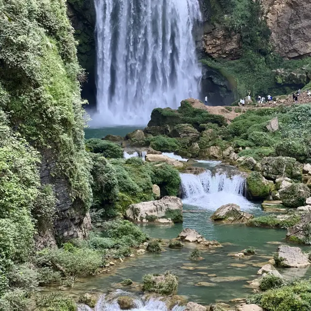 Amazing wild waterfall