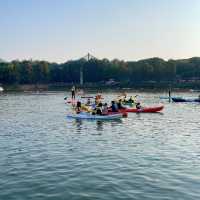 kayaking at Donghu East lake park 