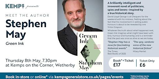 Stephen May - Green Ink (Wetherby bookshop) | Kemps On The Corner (Bookshop)