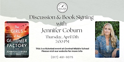 Discussion & book signing w/ USA Today best selling author Jennifer Coburn | Central Middle School