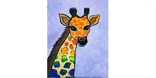 Colorful Giraffe  Monday,  July 14th 10:00am $30 | Sipping N' Painting Hampden