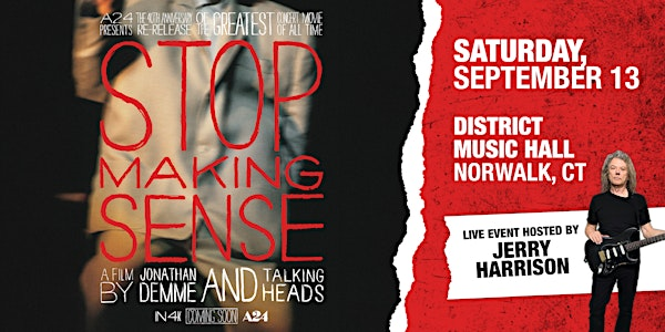 Stop Making Sense: A Film by Jonathan Demme and Talking Heads | District Music Hall