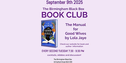 September Book Club - "The Manual for Good Wives" | 19 Harford St