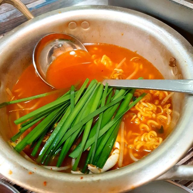 여수 해물삼합!