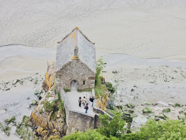 Mont St Michel 修道院高空觀賞潮汐灘