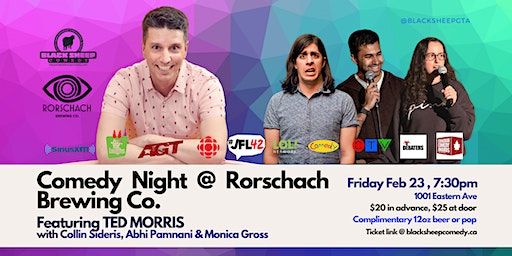 Black Sheep Comedy @ Rorschach Brewing Co. Featuring TED MORRIS | Rorshach Brewing Co
