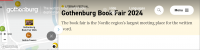 2024 年哥德堡書展 | 瑞典會展中心
