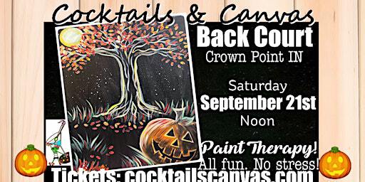 "Halloween Nights" Cocktails and Canvas Painting Art Event | Back Court Bar and Grill