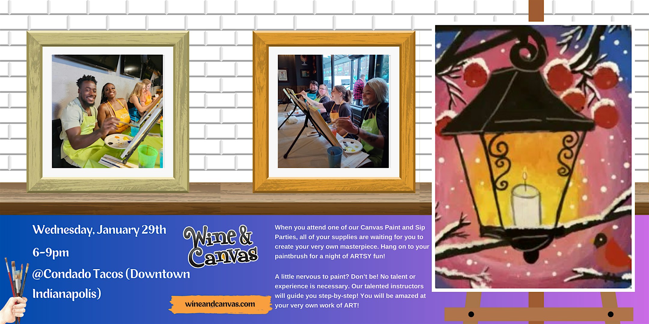 Mass Ave Paint Party – Winter Lantern | Condado Tacos