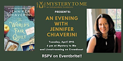 Live@MTM: Jennifer Chiaverini | Mystery to Me
