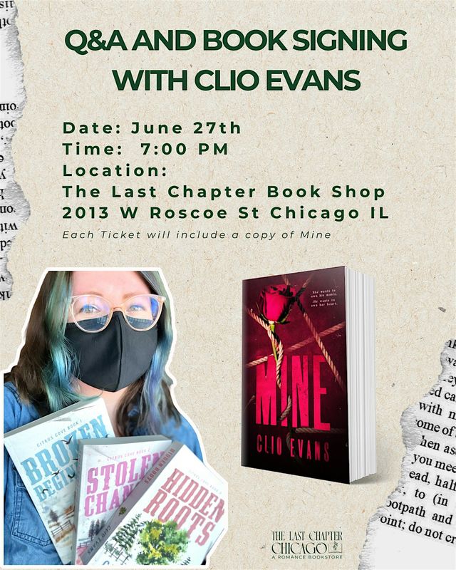 Q&A and Book Signing with Clio Evans | The Last Chapter Book Shop