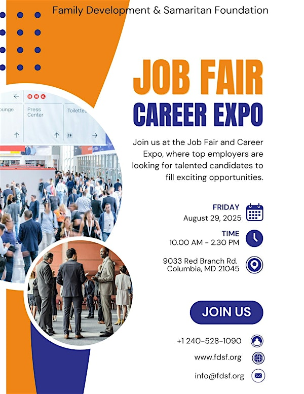 Job, Career, &  Internship Fair: Hosted by Family Development & Samaritan F | 9033 Red Branch Rd