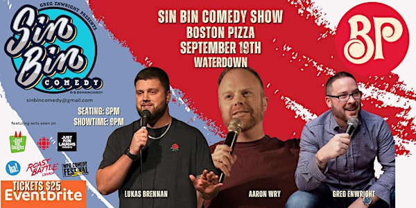 Sin Bin Comedy Show at Boston Pizza Waterdown | Boston Pizza Waterdown