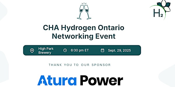 CHA Hydrogen Ontario Networking Event - Sponsored by Atura Power | High Park Brewery